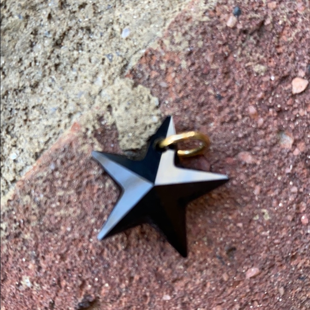 Swarovski Black Crystal Star Pennant